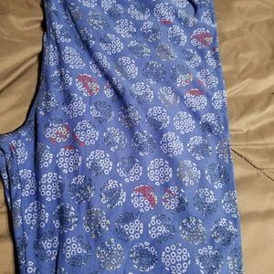 Blue with light blue,red,yellow circles TC legging